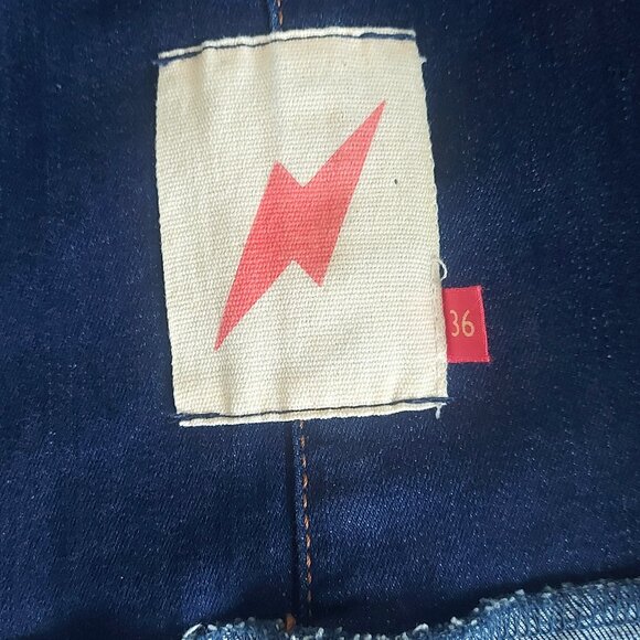 Cantao Denim Bodycon Button Front Jumpsuit - Size 4 - Picture 8 of 10